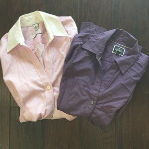 Express And Calvin Klein Basic Shirt Purple Pink Two a Lot
